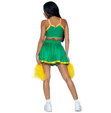 LEG AVENUE - COSTUME CHEERLEADER VERDE S-M