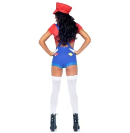 LEG AVENUE - DISFRAZ SEXY MARIO BROS ROJO-AZUL S