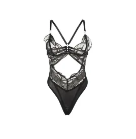 SUBBLIME - 955229 BODY TRASPARENTE CON PIZZO CAVATO NERO L-XL