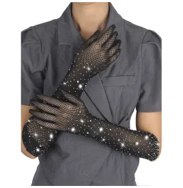 SUBBLIME - 957469SHINE TRANSPARENT GLOVES BLACK S-M