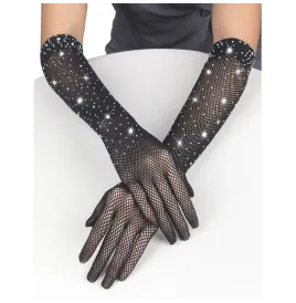 SUBBLIME - 957469SHINE TRANSPARENT GLOVES BLACK S-M