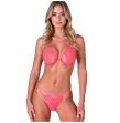 PASSION - ENSEMBLE SOUTIEN-GORGE STRING RESILQUE ROUGE TOMATE L-XL