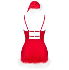 LIVCO CORSETTI FASHION - AGETHE LC 90607 CHEMISE THONG CHRISTMAS HAT L-XL