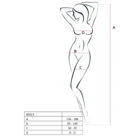 PASSION - WOMAN BS013 BODYSTOCKING BLANCO TALLA ÚNICA