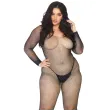 LEG AVENUE - CRYSTALIZED NET BODY STOCKING 1X-2X LEG AVENUE - CRYSTALIZED NET BODY STOCKING 1X-2X