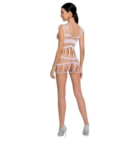 PASSION - FEMME BS089 BODYSTOCKING BLANC TAILLE UNIQUE