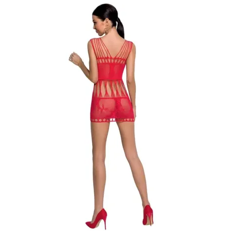 PASSION - WOMAN BS090 BODYSTOCKING ROSSO TAGLIA UNICA