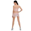 PASSION - WOMAN BS090 WEISSER BODYSTOCKING, EINE GRÖSSE