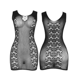 SUBBLIME - 952167 KURZER ELASTISCHER NETZ-KLEID SCHWARZ EINE GRÖSSE