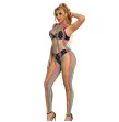 SUBBLIME - 952358 BODYSTOCKING CON COLLO ALTO IN RETE ARCOBALENO XS-M SUBBLIME - 952358 BODYSTOCKING CON COLLO ALTO IN RETE ARCOBALENO XS-M