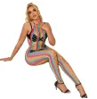 SUBBLIME - 952358 BODYSTOCKING COL DOS NU EN MAILLE ARC-EN-CIEL XS-M SUBBLIME - 952358 BODYSTOCKING COL DOS NU EN MAILLE ARC-EN-CIEL XS-M
