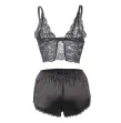 SUBBLIME - 953928 CHEMISIER DE NUIT EN SOIE ET DENTELLE CULOTTE NOIRE L-XL SUBBLIME - 953928 CHEMISIER DE NUIT EN SOIE ET DENTELLE CULOTTE NOIRE L-XL