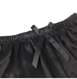 SUBBLIME - 953942 LÄSSIGE SEIDENNACHTHEMD SPITZENHOSE SCHWARZ L-XL