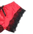 SUBBLIME - 953959 LÄSSIGE SEIDENNACHTHEMD SPITZENHOSE SCHWARZ-ROT S-M SUBBLIME - 953959 LÄSSIGE SEIDENNACHTHEMD SPITZENHOSE SCHWARZ-ROT S-M