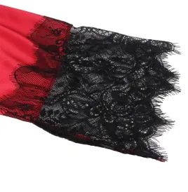 SUBBLIME - 954024 CANOTTIERA CON SCHIENA TRASPARENTE IN PIZZO PERIZOMA ROSSO-NERO L-XL