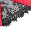 SUBBLIME - 954024 SPITZEN-UNTERHEMD MIT TRANSPARENTEM RÜCKEN UND STRING, ROT-SCHWARZ, L-XL SUBBLIME - 954024 SPITZEN-UNTERHEMD MIT TRANSPARENTEM RÜCKEN UND STRING, ROT-SCHWARZ, L-XL