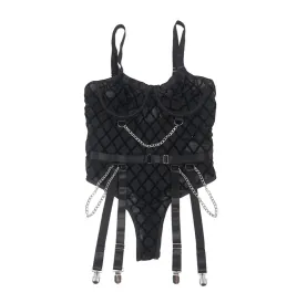 SUBBLIME - 954277 BODY CON CADENAS LIGUEROS NEGRO L-XL