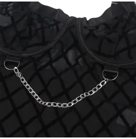 SUBBLIME - 9542277 BODY WITH CHAINS GARTER BELT BLACK L-XL