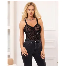 SUBBLIME - 954277 BODY CON CADENAS LIGUEROS NEGRO L-XL