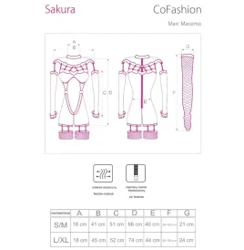LIVCO CORSETTI FASHION - COMBINAISON SAKURA CF 90357 GANTS LONGS PORTE-JARRETELLES NOIR L-XL
