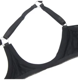 SUBBLIME - 955199 BRA SET WITH ADJUSTABLE BLACK BOW S-M
