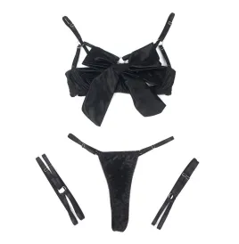 SUBBLIME - 955205 BH-SET MIT VERSTELLBARER SCHWARZER SCHLEIFE L-XL
