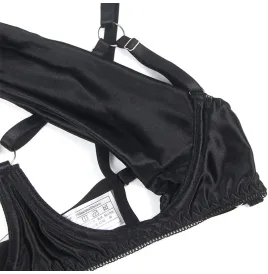 SUBBLIME - 955205 BH-SET MIT VERSTELLBARER SCHWARZER SCHLEIFE L-XL