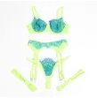 SUBBLIME - 955328 BH-SET MIT SPITZE UND STRUMPFBAND GRÜN UND BLAU L-XL SUBBLIME - 955328 BH-SET MIT SPITZE UND STRUMPFBAND GRÜN UND BLAU L-XL