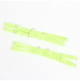 SUBBLIME - 955328 ENSEMBLE SOUTIEN-GORGE AVEC LIGNES DENTELLE ET JARRETELLE VERT ET BLEU L-XL