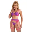 SUBBLIME - 955366 SET SUJETADOR CON ENCAJE Y LIGUEROS ROSA Y MORADO L-XL SUBBLIME - 955366 SET SUJETADOR CON ENCAJE Y LIGUEROS ROSA Y MORADO L-XL