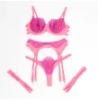 SUBBLIME - 955366 SET SUJETADOR CON ENCAJE Y LIGUEROS ROSA Y MORADO L-XL SUBBLIME - 955366 SET SUJETADOR CON ENCAJE Y LIGUEROS ROSA Y MORADO L-XL