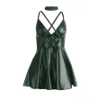 SUBBLIME - 955441 DRESS WITH GREEN LEATHER STRAPS L-XL SUBBLIME - 955441 DRESS WITH GREEN LEATHER STRAPS L-XL
