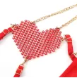 SUBBLIME - 955526 CONJUNTO SUJETADOR CON CADENAS Y CORAZÓN DE MALLA ROJO L-XL SUBBLIME - 955526 CONJUNTO SUJETADOR CON CADENAS Y CORAZÓN DE MALLA ROJO L-XL