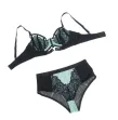 SUBBLIME - 955564 GRÜNES LACKLEDER-NETZ-ZIPPER-BH-SET L-XL SUBBLIME - 955564 GRÜNES LACKLEDER-NETZ-ZIPPER-BH-SET L-XL