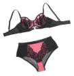 SUBBLIME - 955571 ROSA LACKLEDER MESH ZIPPER BH-SET S-M SUBBLIME - 955571 ROSA LACKLEDER MESH ZIPPER BH-SET S-M