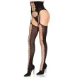 LEG AVENUE - 1968 STOCKINGS WITH ATTACHED GARTER BELT BLACK - ONE SIZE LEG AVENUE - 1968 STOCKINGS WITH ATTACHED GARTER BELT BLACK - ONE SIZE