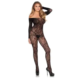 LEG AVENUE - 89366 SPITZEN-DESSOUS-BODYSTOCKING, SCHWARZ - EINHEITSGRÖSSE