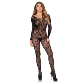 LEG AVENUE - 89366 SPITZEN-DESSOUS-BODYSTOCKING, SCHWARZ - EINHEITSGRÖSSE