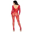 LEG AVENUE - 89366 BODYSTOCKING IN PIZZO ROSSO - TAGLIA UNICA LEG AVENUE - 89366 BODYSTOCKING IN PIZZO ROSSO - TAGLIA UNICA