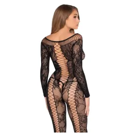 LEG AVENUE - 89369 TUTA IN RETE E PIZZO NERA - TAGLIA UNICA