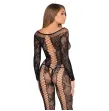LEG AVENUE - 89369 NET and LACE JUMPSUIT BLACK - ONE SIZE LEG AVENUE - 89369 NET and LACE JUMPSUIT BLACK - ONE SIZE