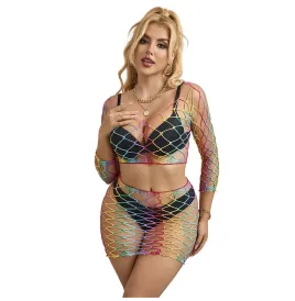 SUBBLIME - 952440 SET DE REJILLA 2 PIEZAS MANGA LARGA ARCOIRIS TALLA ÚNICA