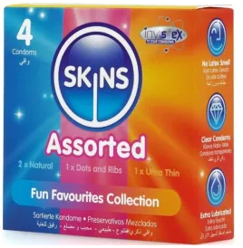 SKINS - SORTIERTE PREMIUM-KONDOME, 4ER-PACK