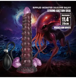 POWER MONSTERS - VOIDCLAW BRUTE BICOLOR INFLATABLE FANTASY SILICONE DILDO 29 CM Ø 5.7 CM
