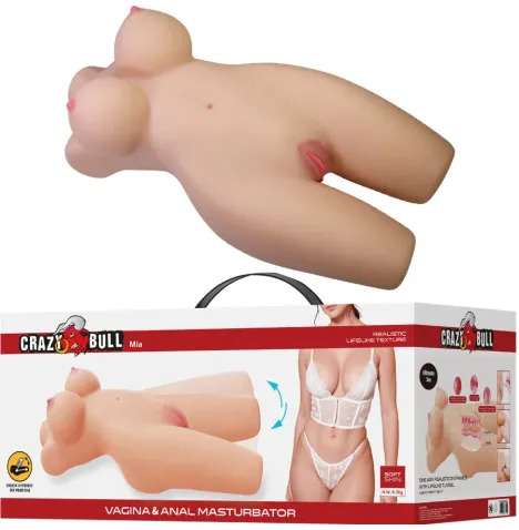 CRAZY BULL - MIA TORSO FEMMINILE REALISTICO VAGINA E ANALE 8,5 KG