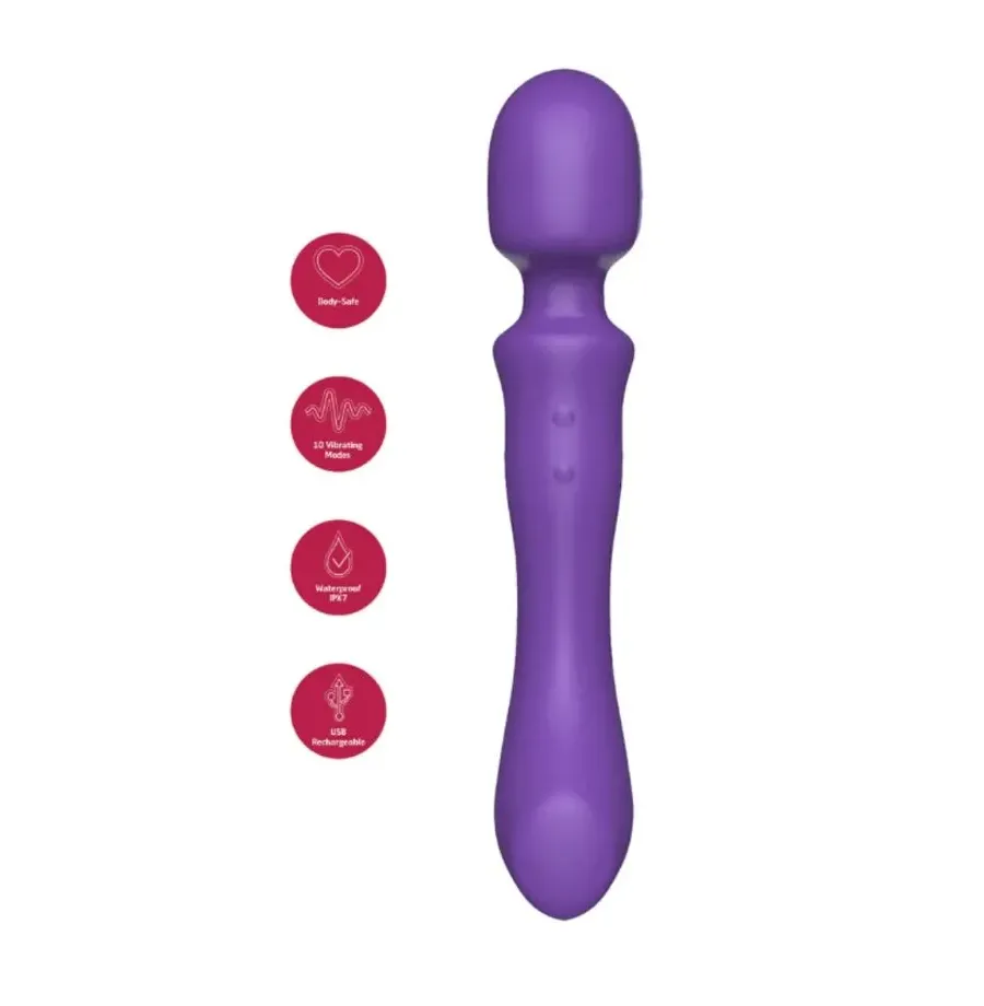 SHE.E.O - DOPPELSEITIGER VIBRATIONS-MASSAGERSTAB LILA SHE.E.O - DOPPELSEITIGER VIBRATIONS-MASSAGERSTAB LILA
