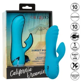 CALEXOTICS - SUNSET BEACH SEDUCER VIBRATOR and STIMULATOR 10 FUNCTIONS BLUE