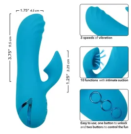 CALEXOTICS - SUNSET BEACH SEDUCER VIBRADOR Y ESTIMULADOR 10 FUNCIONES AZUL