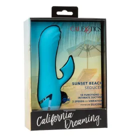 CALEXOTICS - SUNSET BEACH SEDUCER VIBRADOR Y ESTIMULADOR 10 FUNCIONES AZUL