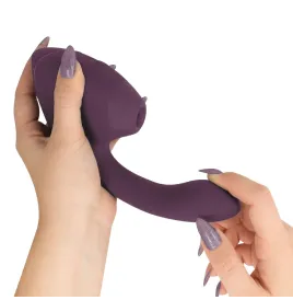 WOMANIZER - DUO NEXT STIMOLATORE DOPPIO CLITORIDEO E PUNTO G VIOLA SCURO